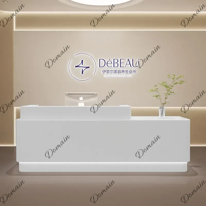 B46 XX Minimalist Baking Paint Computer Desk Beauty Salon Clothing Store Reception Counter Office Table Mostrador Recepcion Furn