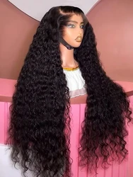 30 40Inch Curly Wigs 13x6 HD Transparent Lace Frontal Human Hair Loose Deep Wave Frontal Wig 250% Density Raw Hair Brazilian For Women CEXXY High-quality Wig Bouncy Afro Kinky Curly Natural Human Hair Wet and Wavy Water Wave Wig 3 Day Fast Delivery Wigs