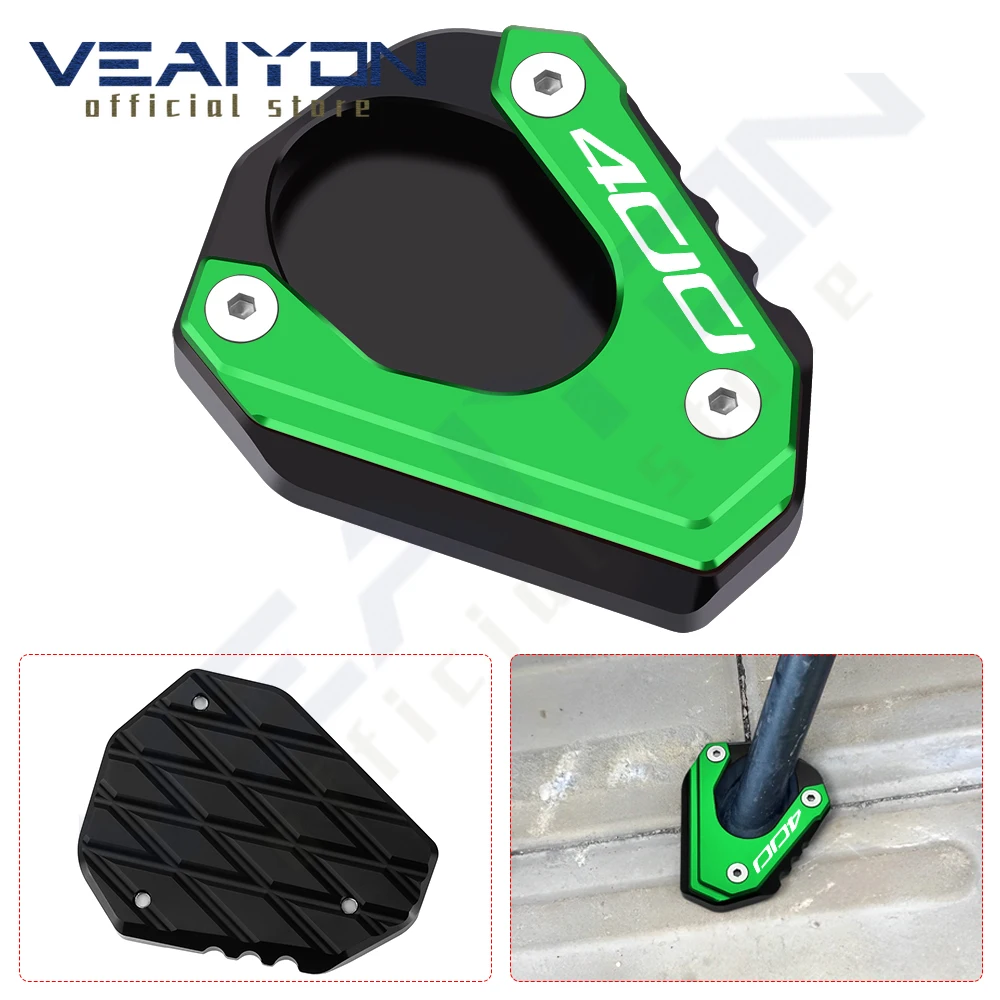 

For Kawasaki Ninja400 2018 - 2024 Ninja 500 2024 Motorcycle Accessories Kickstand Side Foot Support Stand Extension Pad Plate