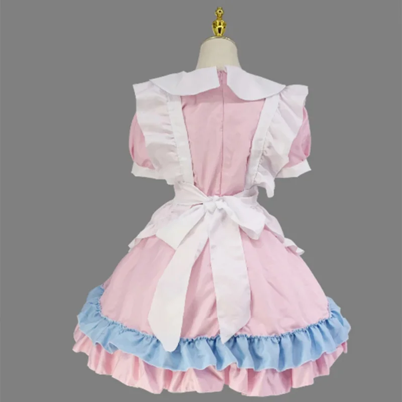 Tablier de Déguisement avec Couvre-Chef pour Femme Adulte, Tenue Cosplay Lolita, Noir, Rouge, Rose, 4XL, 5XL, Gelgirl, Halloween, 303