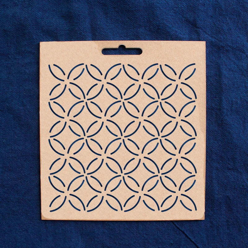 

Embroidery Template, Hand-quilted Patchwork Pressing Line Transparent Template, Qibao Copper Coin Patter