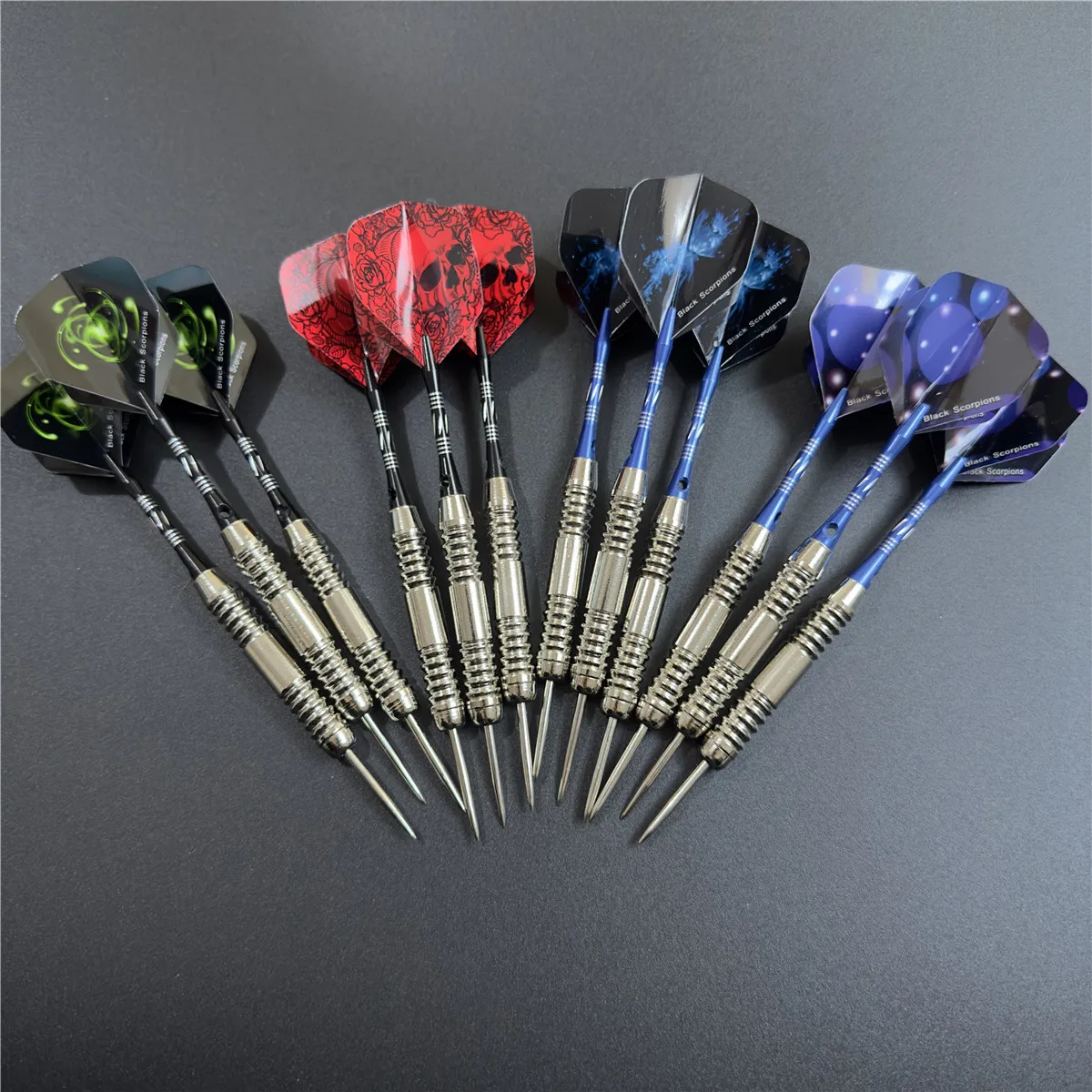 12pcs/Set Of Professional Iron Darts 20g Premium Darts Aluminum Darts Extra Plastic Rod Stone Gift Box Darts