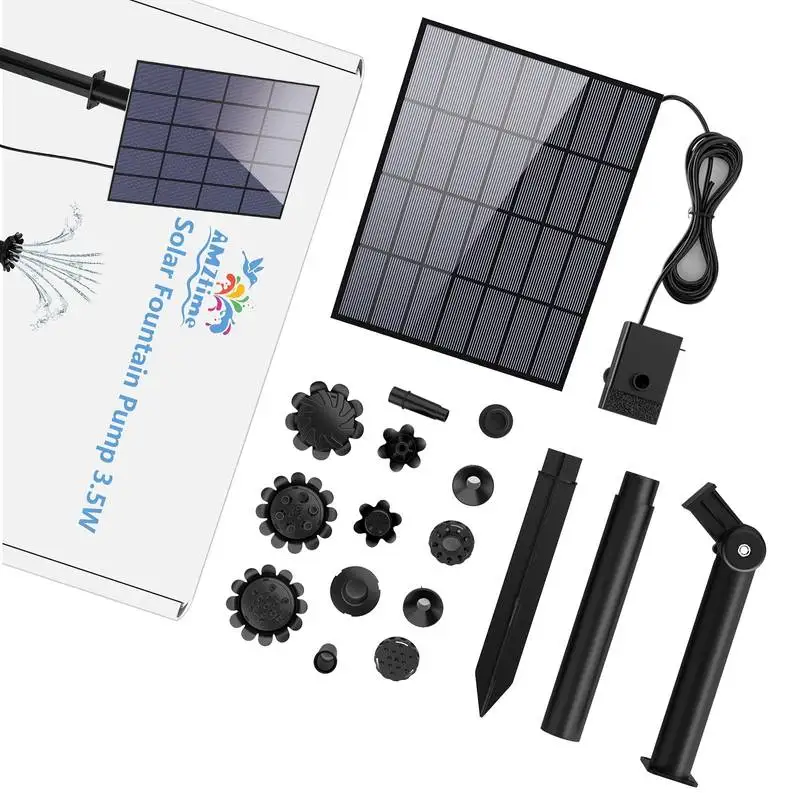 3.5W fontanna solarna pompa DIY Solar Panel fontanna z 4.9FT fajka wodna pompa do oczko wodne dekoracje ogrodowe zwierzęta picie Pon