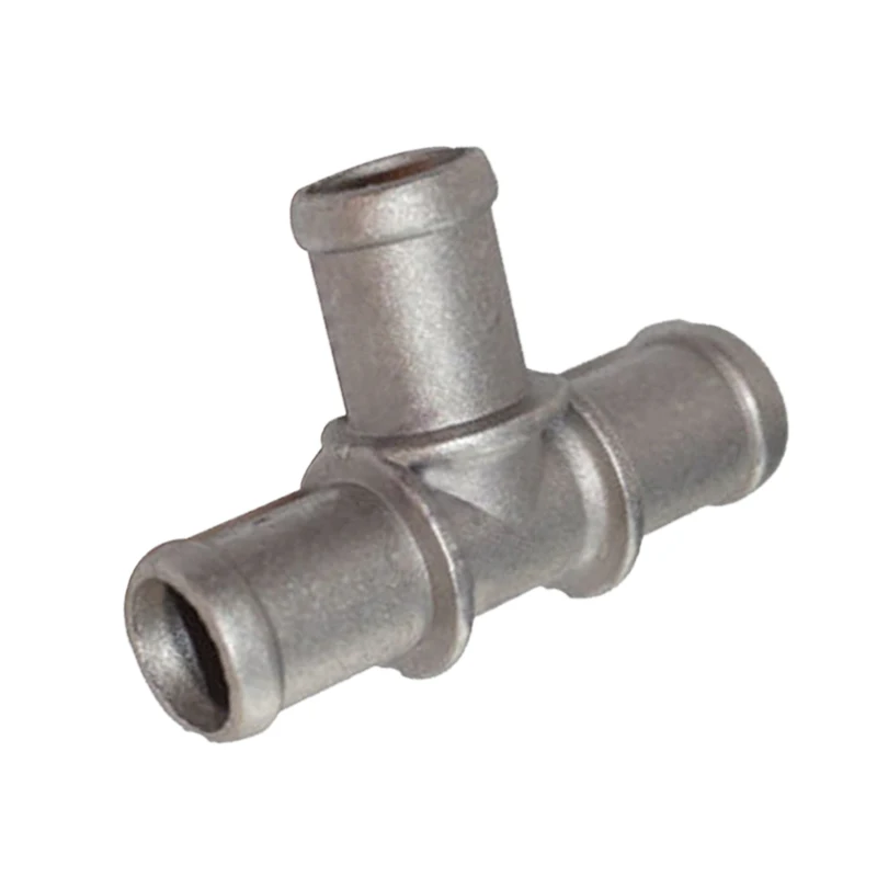 2 Stück 3/4" x 3/4" x 3/4" Aluminiumlegierung Silber T-Shirt Kühlmittel Heizung Schlauchanschlüsse Armaturen Adapter Passend für Auto – Detail 4