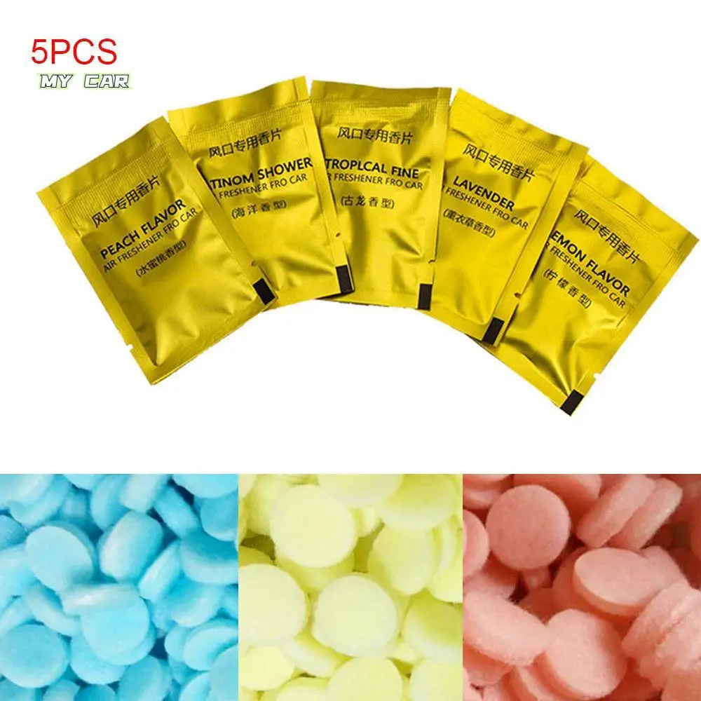 

5Pcs/Pack Car-styling Accessories Car Air Freshener Flavor Piece Car Solid Pills