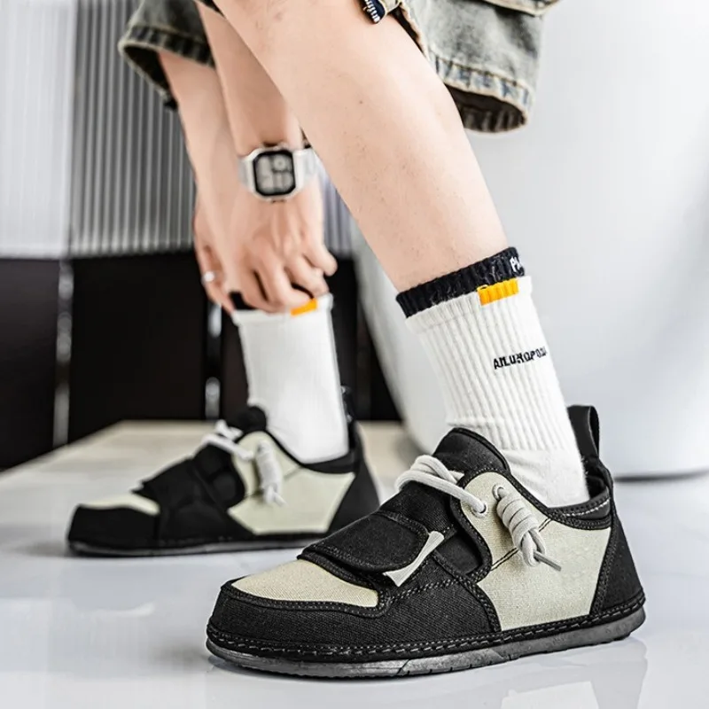 

LiveDay Men's Casual Fashion Sneakers Wearproof Design Comfortable Canvas Vulcanized Lightweight Platform Tenis Board Shoes