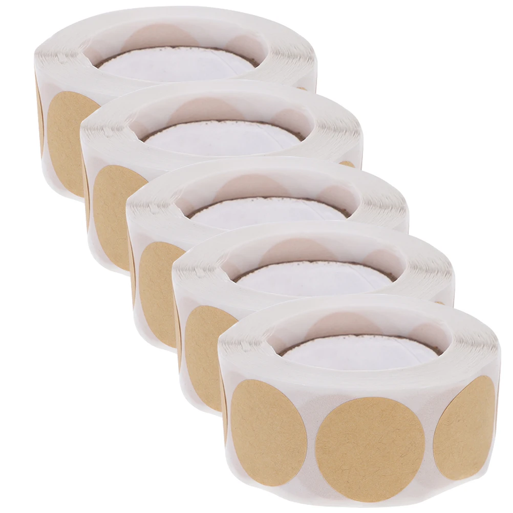 

5 Rolls Sealed Labeling Coding Stickers Colored Spot Envelope Classification Round Coloured Dots Copper Plate