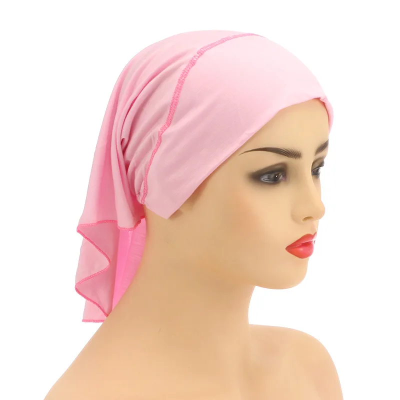 

Muslim Women Head scarf Hijabs Islamic Scarves Turban Hijab Underscarf Caps Headscarf Ramadan bottom hat ladies Capping