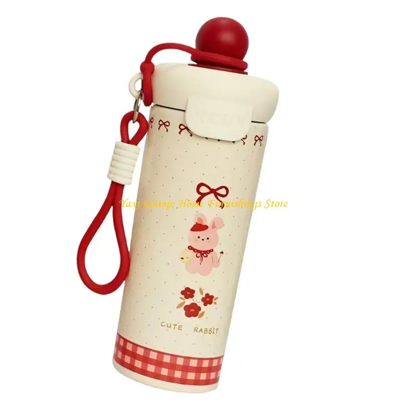 W8EA Innovative Cartoon Float Ball Stainless Thermal Bottle Maintains Temperature
