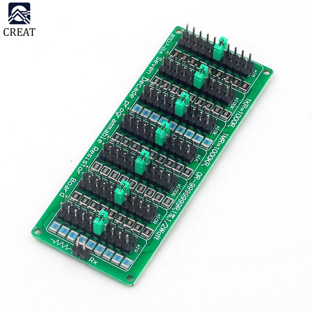 0.1R-9999999R Programmable Resistor Board Module 1/2W 1% Eight-segment Resistance Board for Educational Experiments