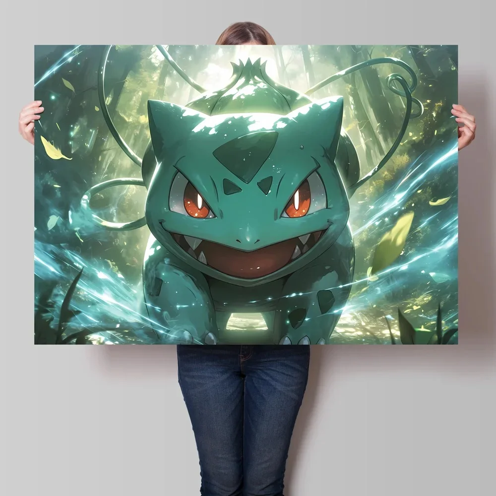 قماش HD يطبع البوكيمون ميو المشارك عالية الجودة شخصية كرتونية صور ديكور المنزل للأطفال هدية رذاذ اللوحة #2