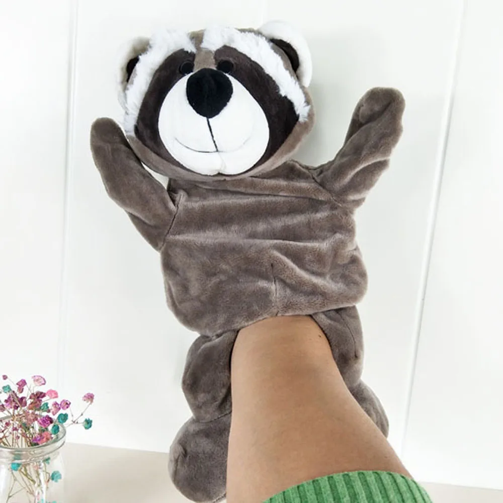 Kinder Handpuppe Spielzeug Waschbär Tier Plüschtier