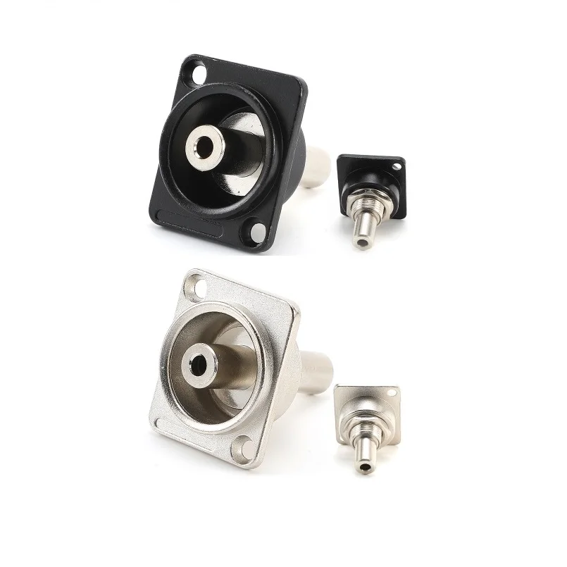 screw mount d type chassis 3.5mm connector female socket panel wall mount adapter 3.5mm female extender coupler