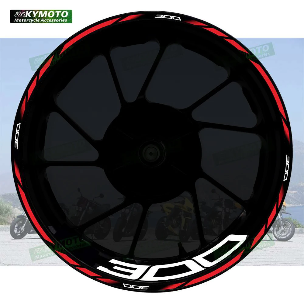 

For Z300 Z 300 reflective motorcycle accessories 17 inch front and rear wheel decals hub modified wheel rim sticker decoration