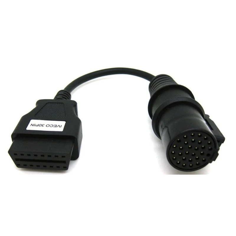 OBD2 Adapter For IVECO 30Pin to 16Pin Female Truck OBDII Cable OBD 2 Connector For IVECO 30 pin to OBD2 16 pin Truck Cable