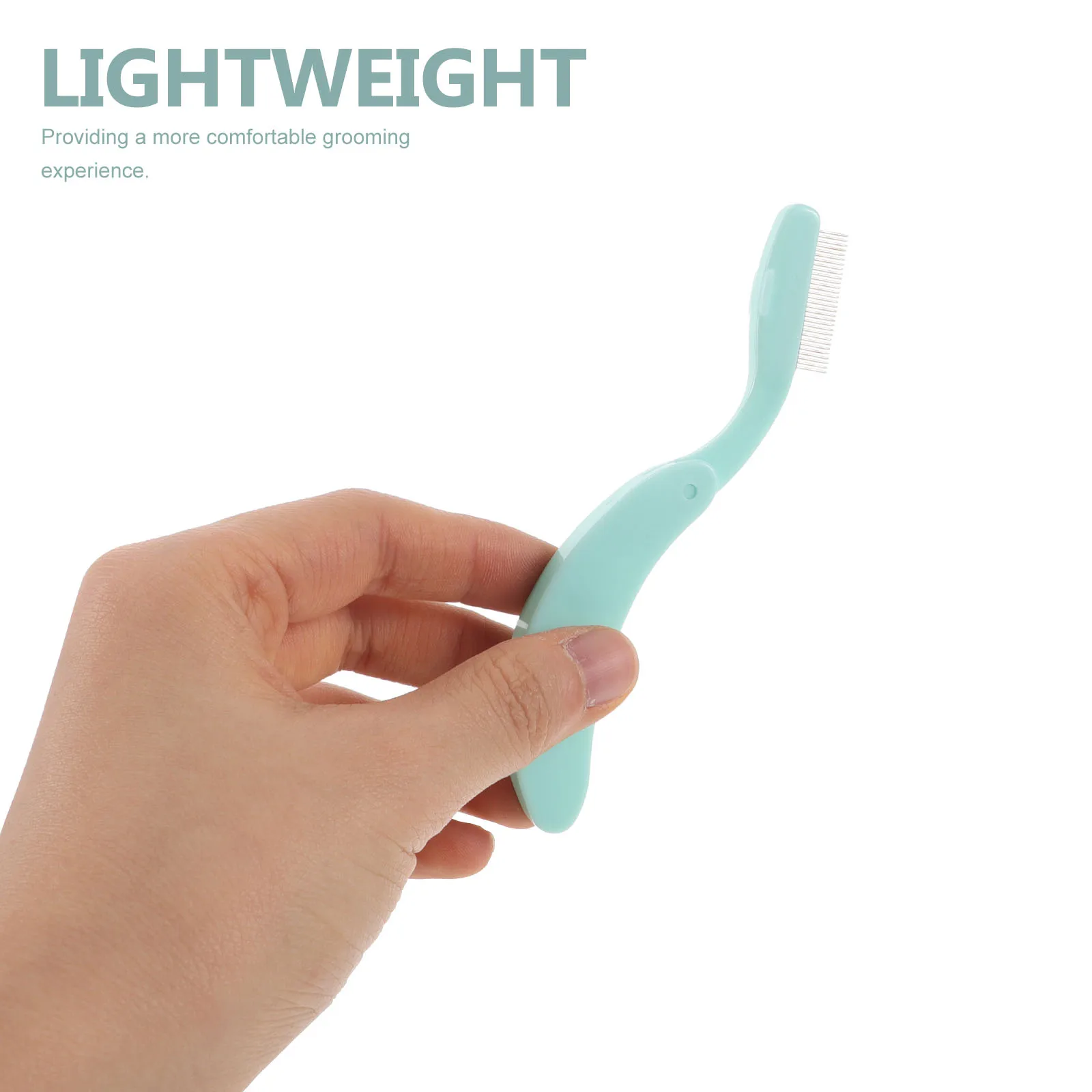 

5 Pcs Eyelash Comb Beauty Tools Stainless Steel Foldable Eyebrow Lash Separator Sky blue Combs for Women Eyelash Instrument Dual