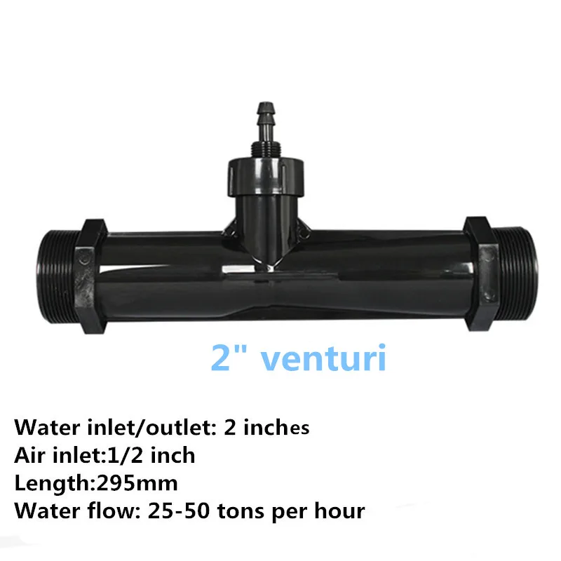 PVDF Ozone Venturi Injector Ozone Generator Air Water Mixer Diffusion 2 Inch