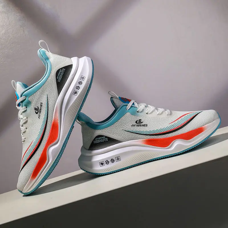 

Men's Running Shoes Breathable Mesh Soft Sole Carbon Board Trainers Lightweight Thick Sole Casual Sneakers