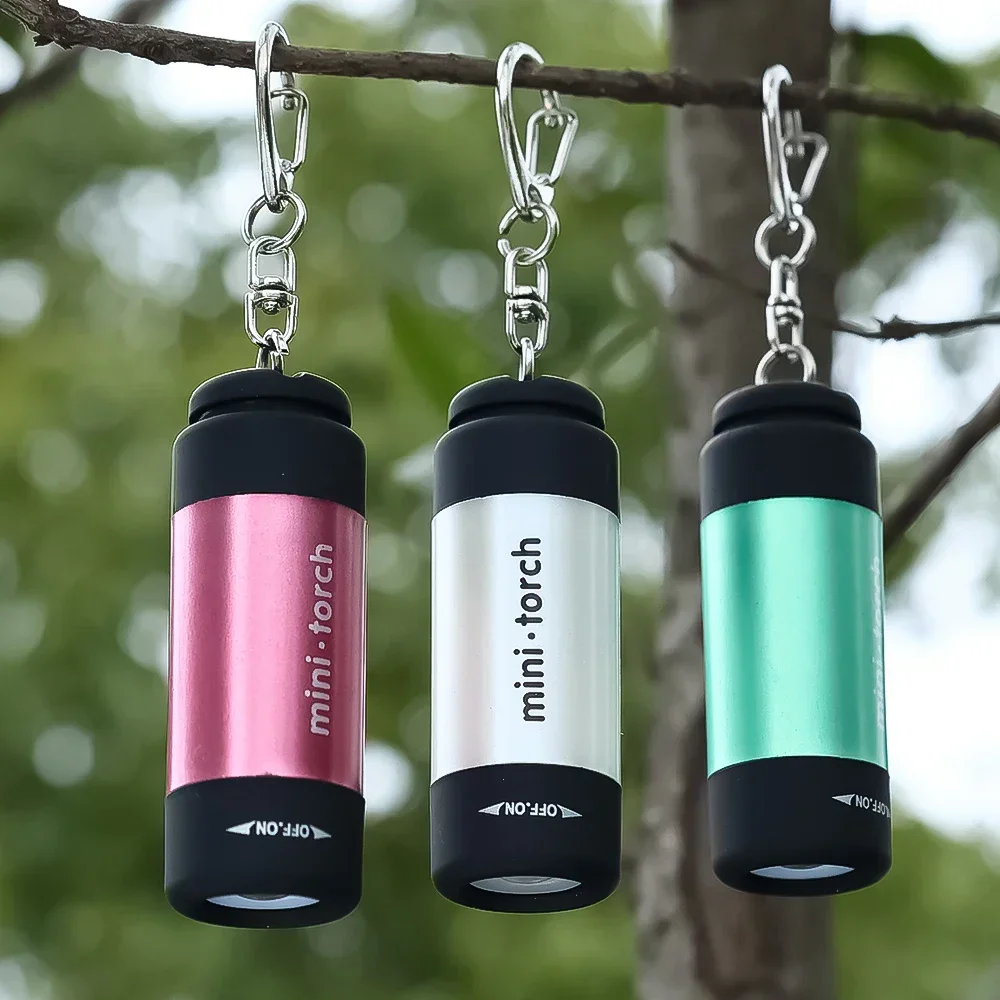 Mini Portable LED Flashlights Ultra Bright Pocket Keychain Torch Lamp Lantern USB Charging Waterproof Outdoor Camping Lighting