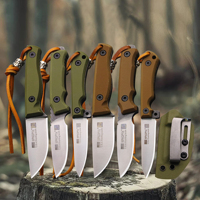 Mini knife EDC knife, stainless steel outdoor multi-functional tactical neck knife, portable small straight knife, camping knife