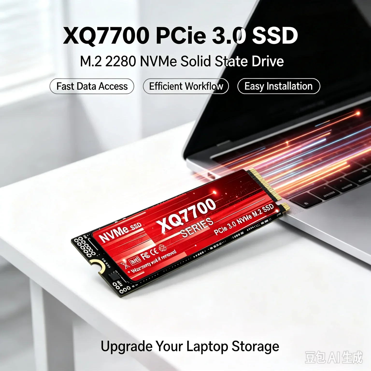 XQ7700 M.2 SSD NVMe 1TB Ultra-high-speed NAND Internal Hard Drive for Ultrabooks, Tablet Computers, PC Laptop Storage Upgrade