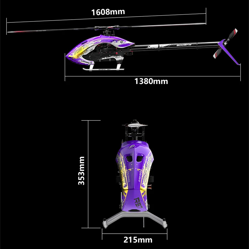 GOOSKY RS7 Ultra 700 RC Hubschrauber Professioneller 3D-Stunt-Hubschrauber mit Verbessertem Hauptgetriebe RC-Hubschrauber Kindergeschenke