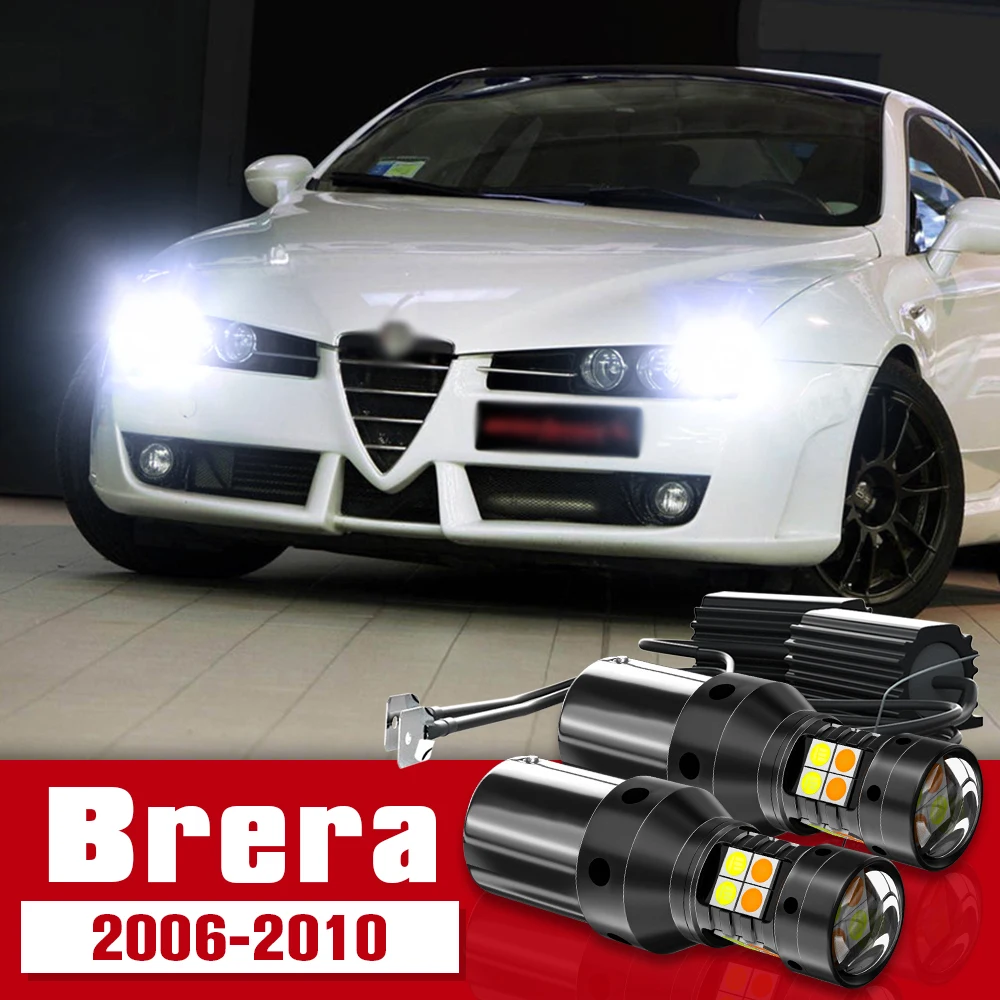 LED Dual Mode Turn Signal e Luz Diurna, Acessórios DRL, Alfa Romeo Brera 2006-2010, 2007, 2008, 2009, 2 peças