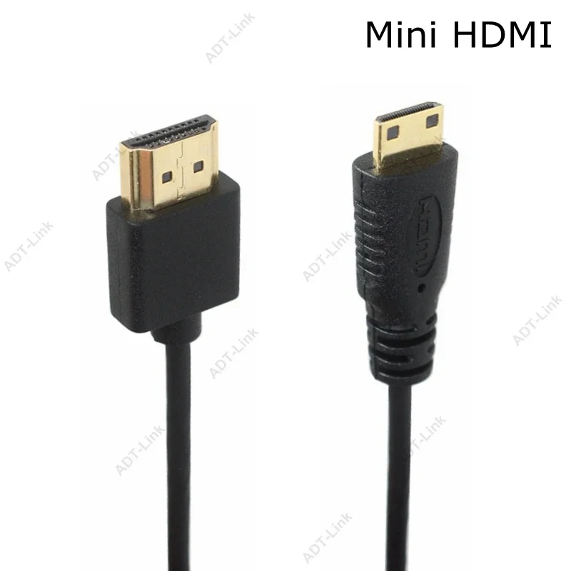 OD3.0mm Super Soft Micro HDMI to HDMI to Mini HDMI Cable Ultra thin 4k@60hz Light-weight Portable short hdmi2.0   30cm 60cm 1m