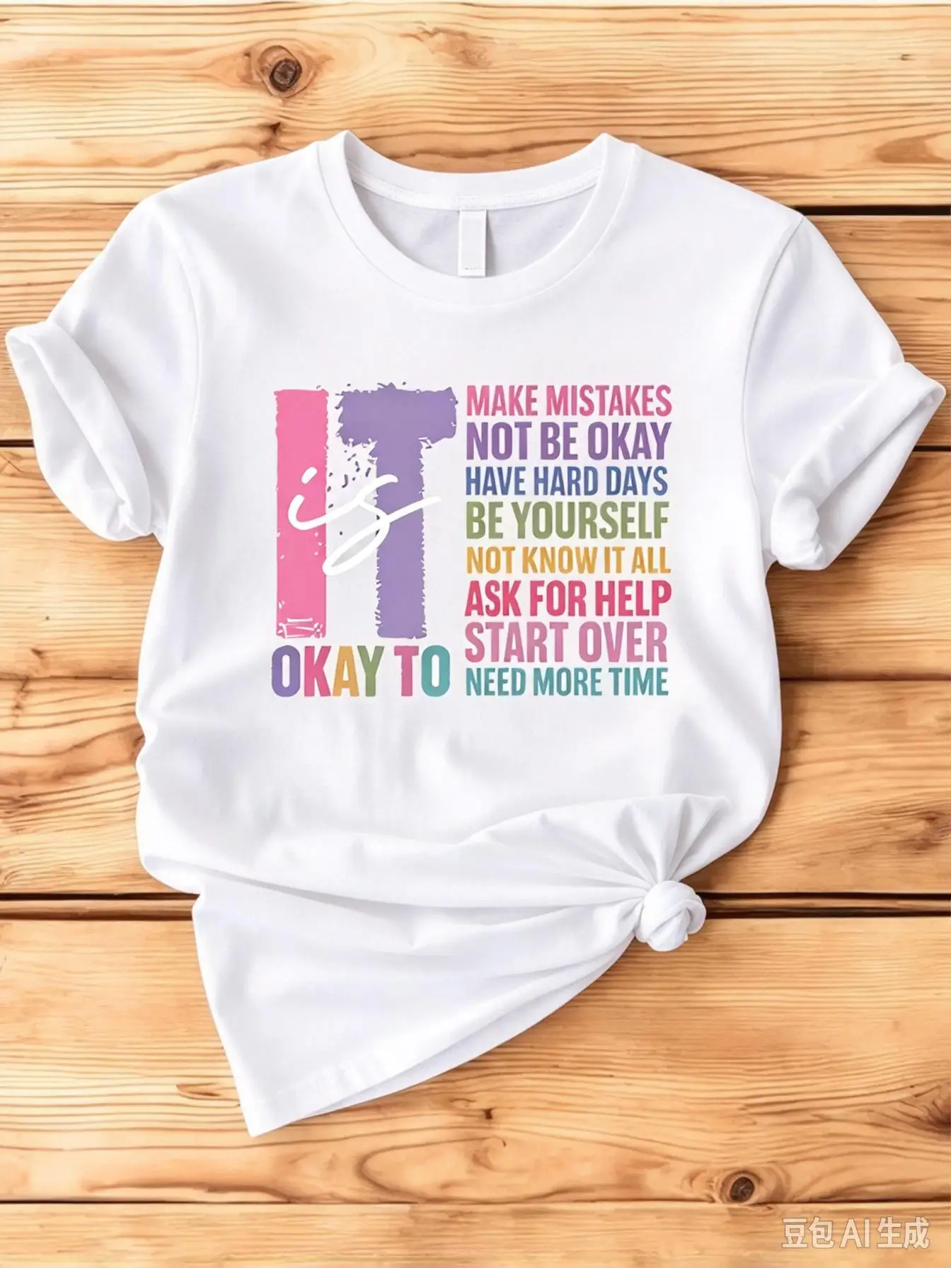 Retro Typography Mental Health T Shirt Women Oversized It's Okay Slogan Printed Tee Y2K Aesthetic Harajuku Streetwear Tops 2027