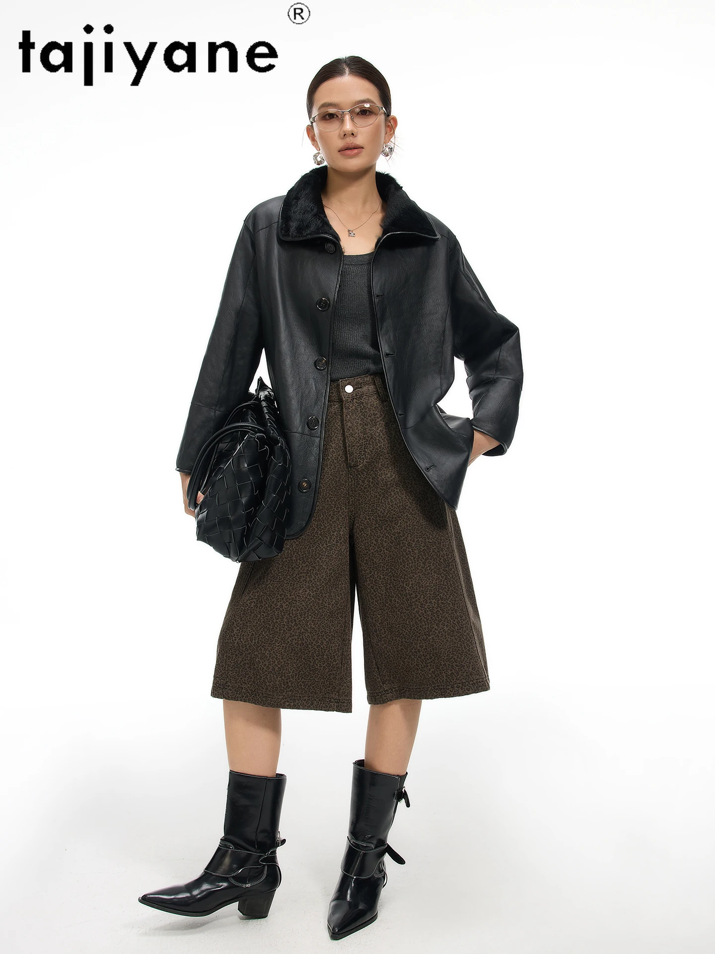 TAJIYANE Natuurlijke Xiaohu Wol Schapenvacht Bontjas Vrouw Stijlvolle Omkeerbare Jassen 2025 Warme Winter Outerwears Vrouwen Kleding 12.12