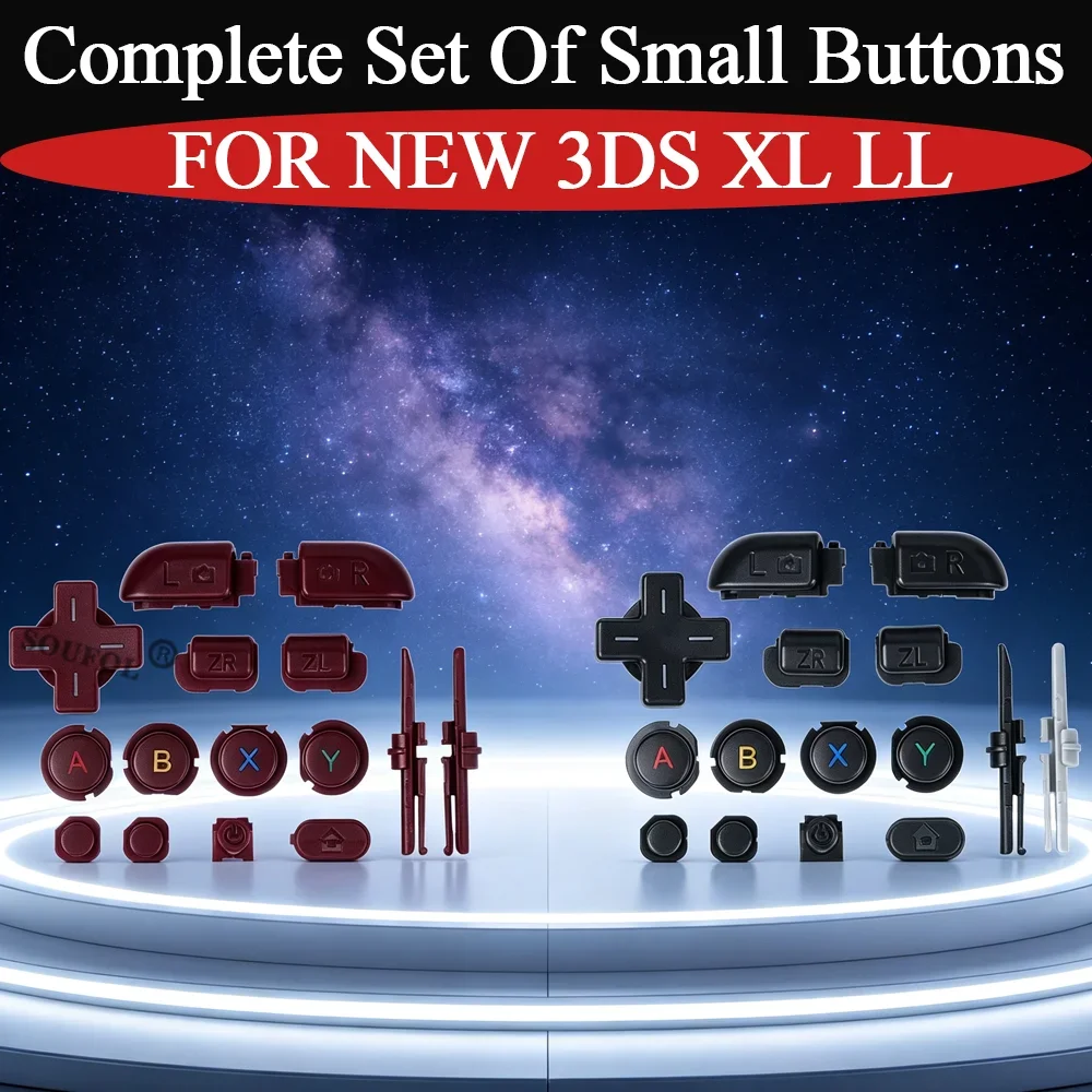 6Colors 1Set Replacement Complete Buttons For New 3DS XL LL Full Set DIY Button ABXY L R ZR For New 3DS XL LL Accessories Parts