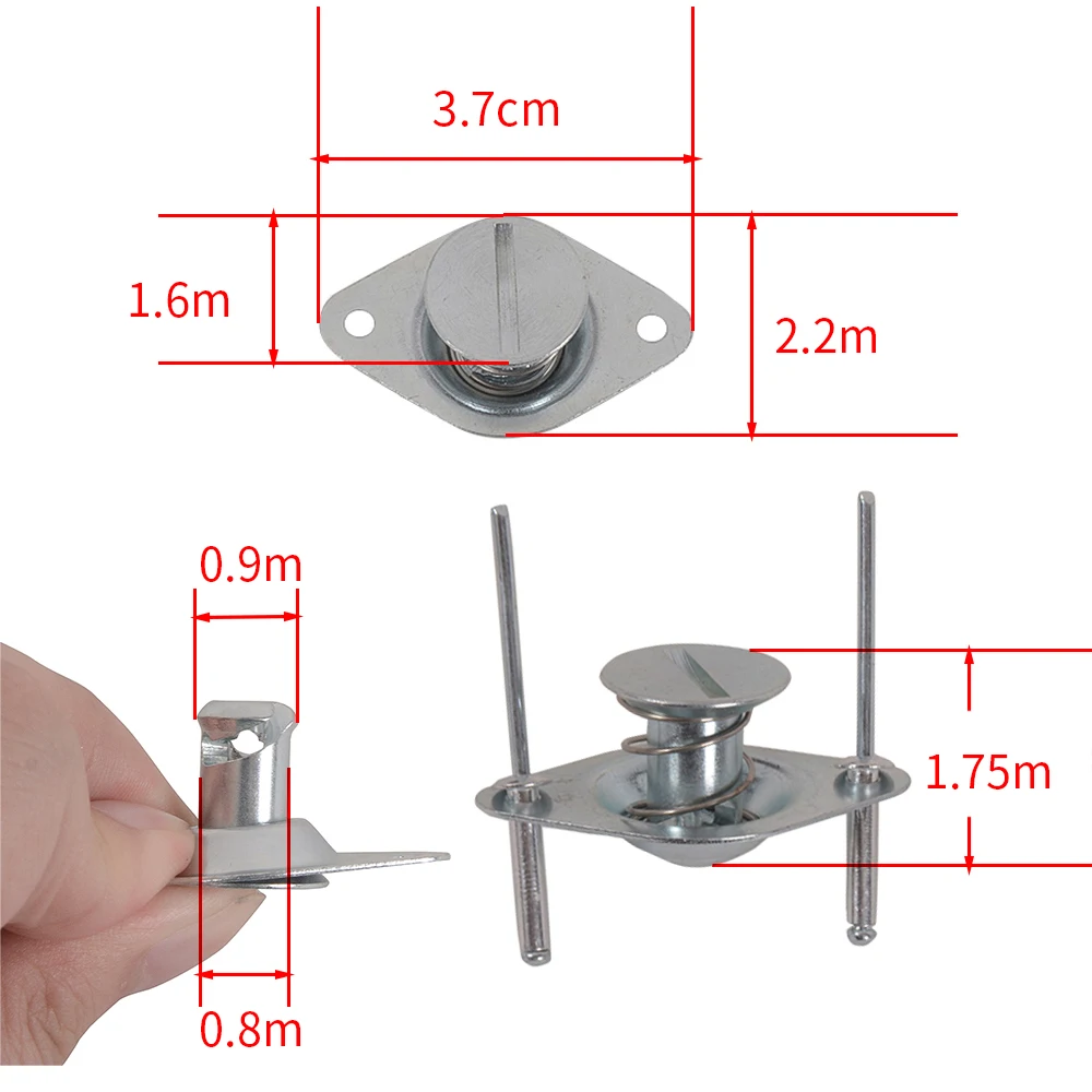 Universal For ATV UTV Motorcycle Quarter Turn Self Ejecting Fastener Spring Loaded For Fastening Sheet Metal and Door Panel