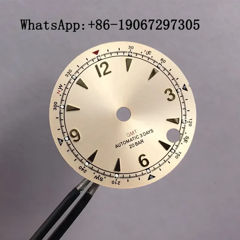 

Watch accessory gold Alpinist style GMT dial, suitable for Japanese NH34 movement S logo B21