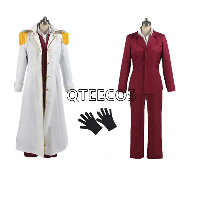 

Plus Size Anime One Piece Hina Navy Justice Cosplay Costume With Cloak Gloves Halloween Party Suits