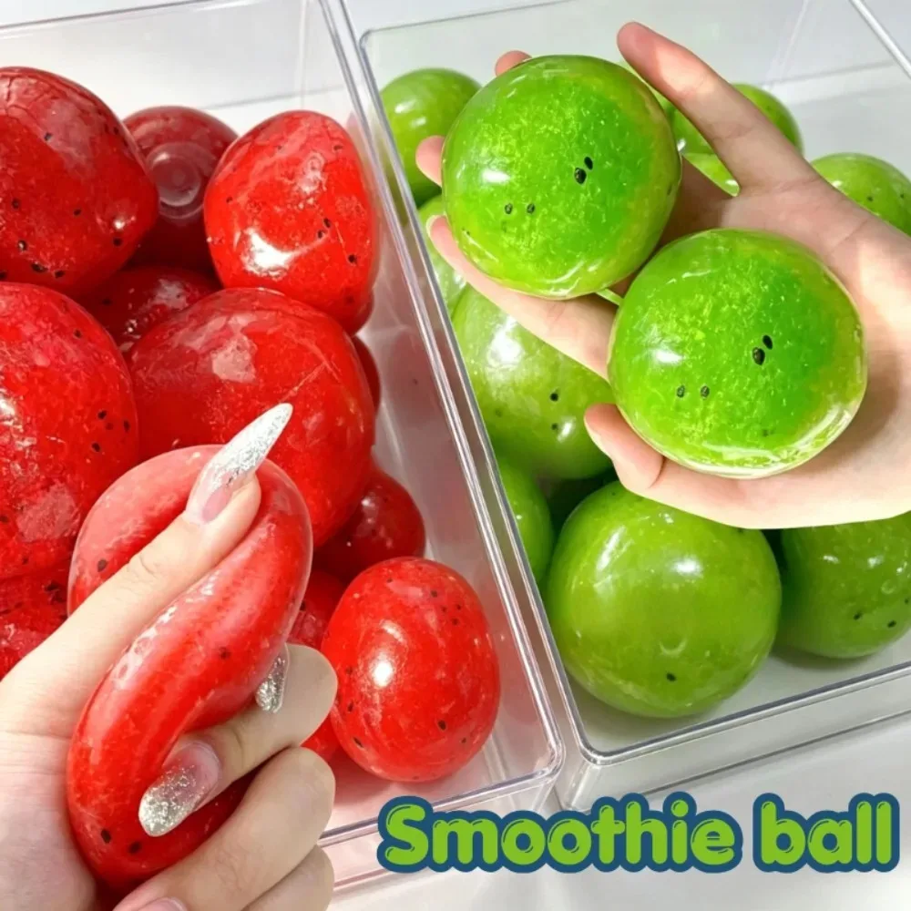 Hot Sale Squishy Handmade Watermelon Slush Toy Soft, Slow-Rebound Stress Relief Squeezy Toy Realistic Fruit Model Adult Gift