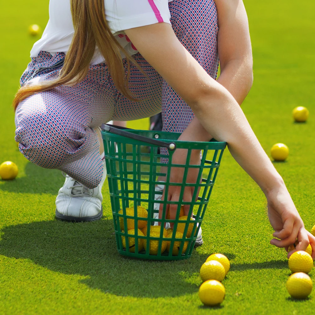 

2 Pcs Baskets Golf Pick up Balls Collecting Bucket Storage Container Bascket Green Organizer