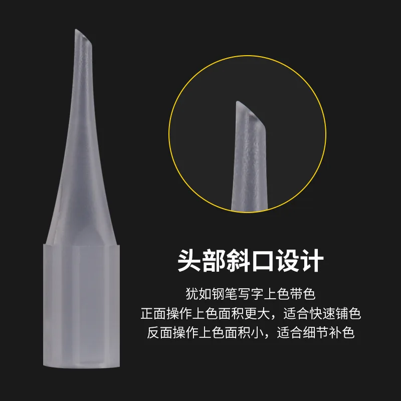 

100PCS Angled Pointed Tattoo Needle Cap Small Size Single Needle Universal