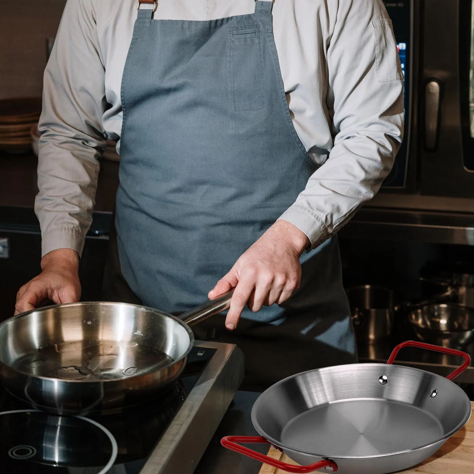 

2pcs Hands-Free Seafood Pot Stainless Steel Picnic Plate Outdoor Food Serving Tray For Bbq Camping Party Dessert Snack