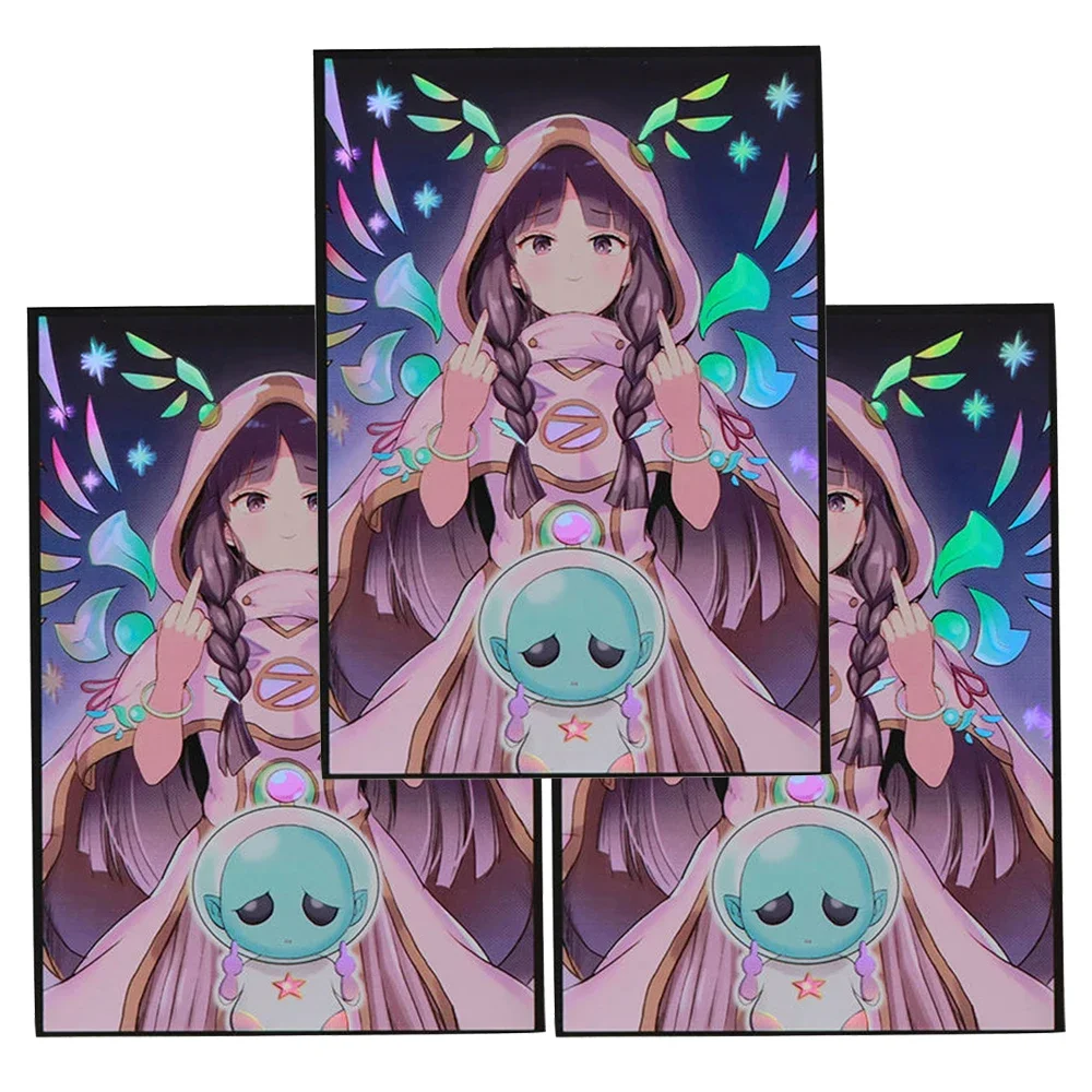 50pcs 63x90mm Anime Card Sleeves Japanese Size Board Game Trading Waterproof Card Protector for YGO Card Birthday Present