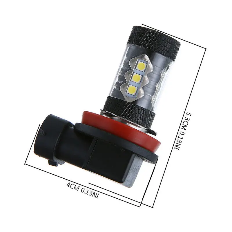 Ampoule antibrouillard de voiture H8 H11, lumière de sauna à LED, lampe de jour blanche, 80W, 800LM, SUV Van, accessoires de lampe frontale automatique, 1PC