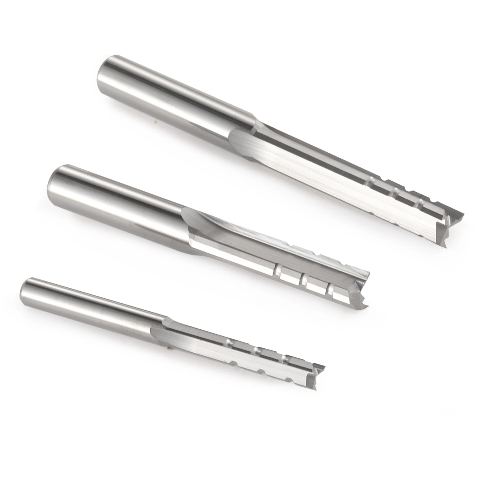 1 adet katı karbür düz End Mill 3 flüt freze kesicisi oyma ahşap CNC planya araçları için marangoz aracı keski kenar