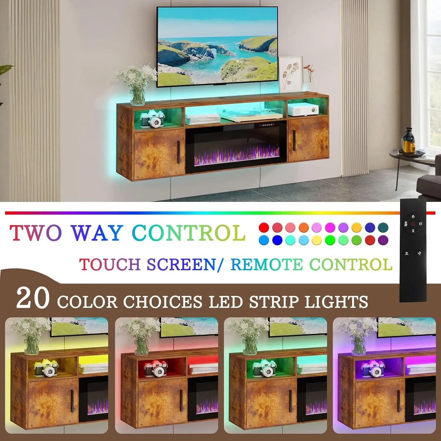 Wall Mounted TV Stand with 36