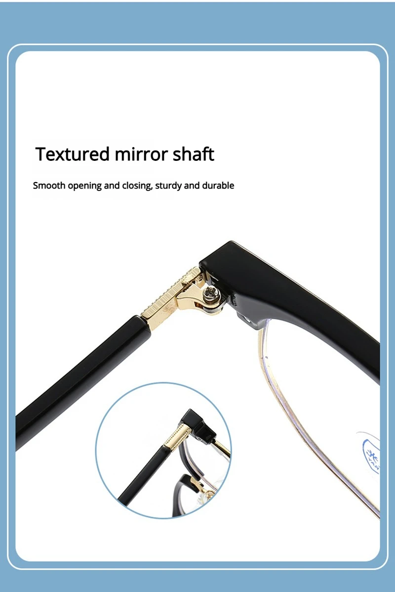 Leichte Augenbrauen-Anti-Blaulicht-Brille für Herren und Damen, klassische blaue Licht-blockierende Brille, modische Computer-Brille – Detail 7