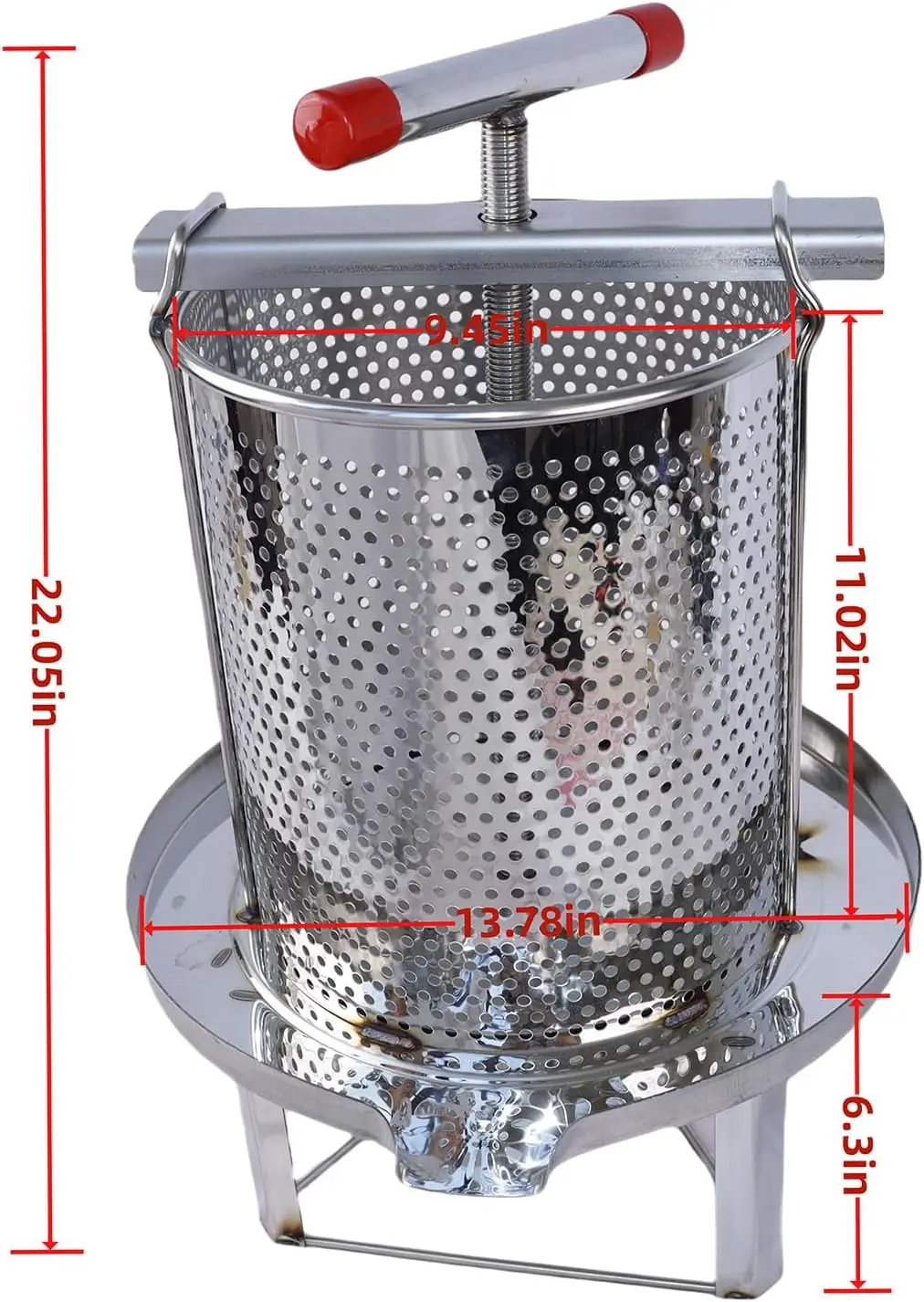 Easy to Operate Manual Mesh Honey Wax Press Extractor Stainless Steel Honey Presser