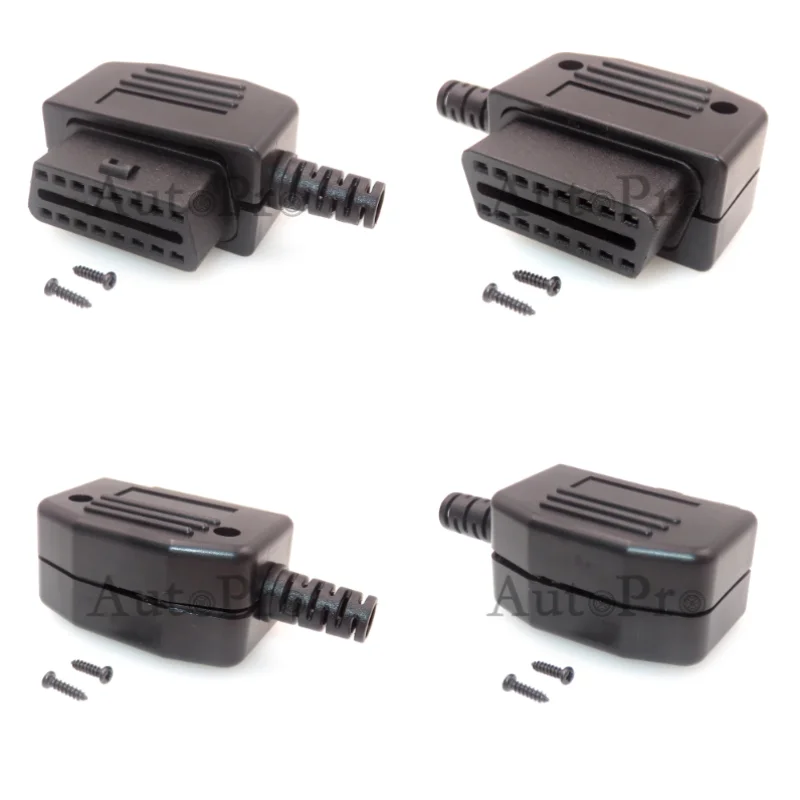 1 Set 16 Hole Auto Modification Plastic AC Assembly Plug OBD Test Socket Car OBD2 OBDII Diagnostic Interface Cable Connector