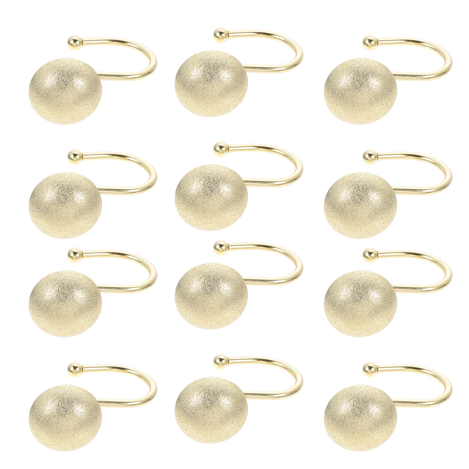 

12 Pcs Rhinestone Iron Rings Bathroom Curtains Curtain Hooks Rods Hanger Shower Curtain Hooks Elegant Retro Style