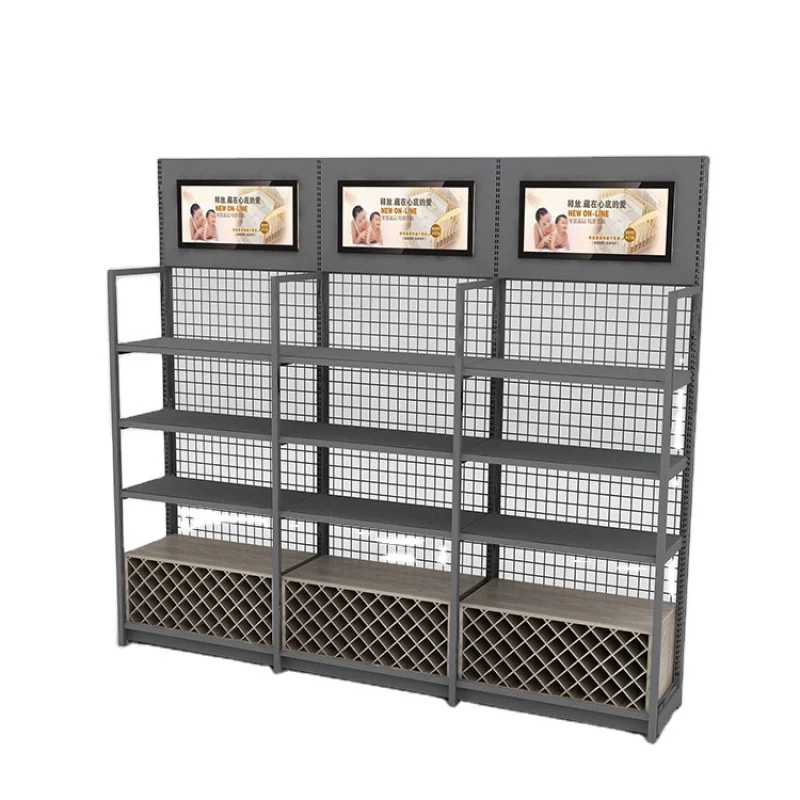 (customized)Retail customers customize display shelves of various weights store furniture