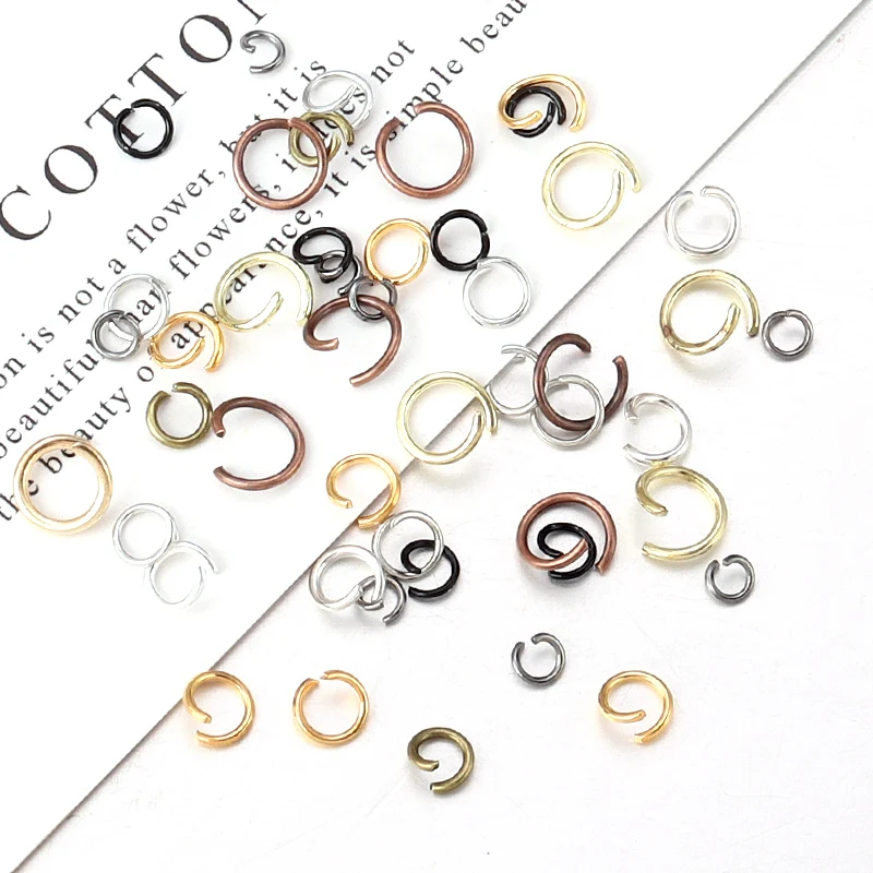 50-200 stks/partij Goud Rvs Ringetjes Open Split Ring Connectors voor DIY Sieraden Maken Levert Groothandel Artikelen