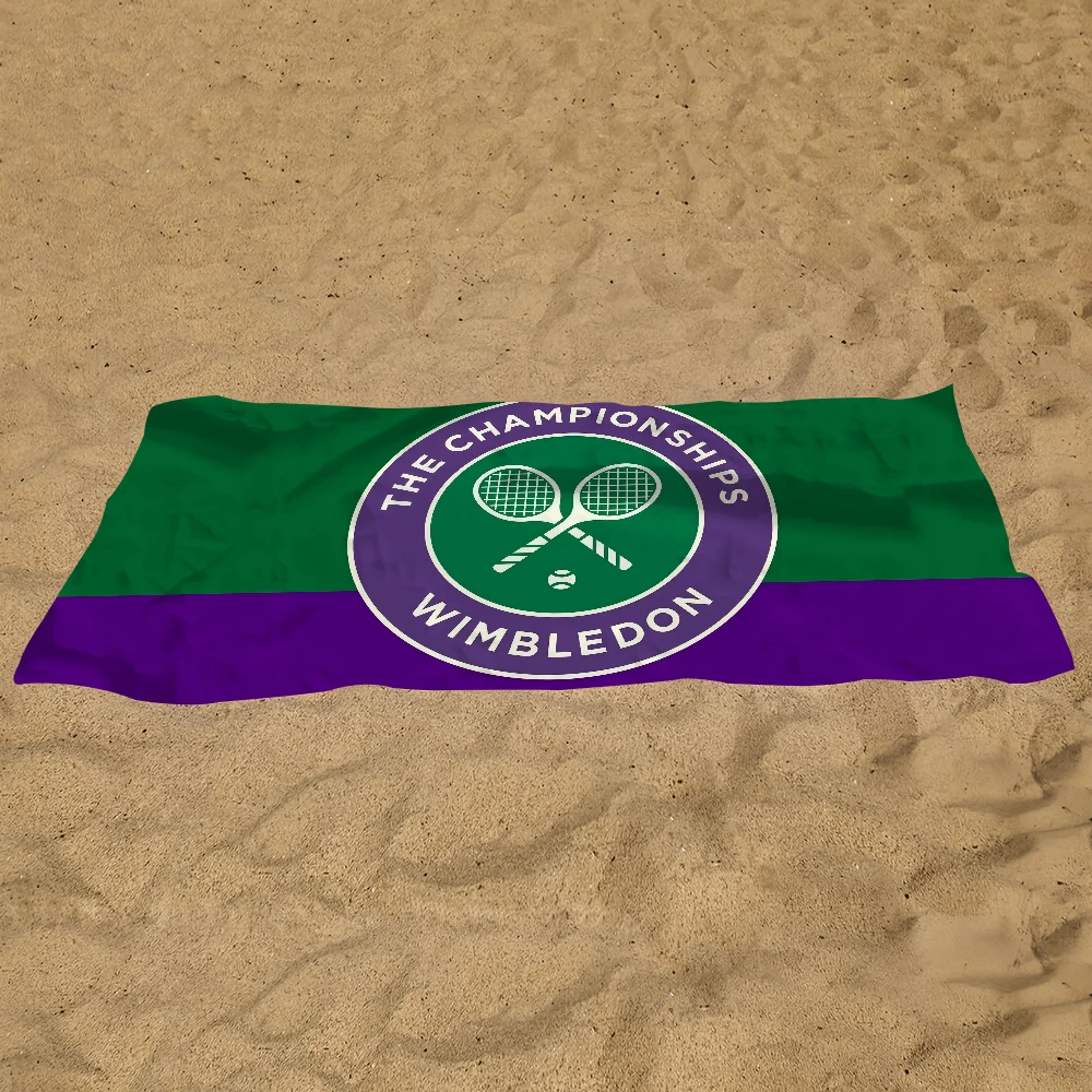 تصميم رائع منشفة بطولة W-Wimbledon منشفة الشاطئ سريعة الجفاف مناشف حمام السباحة الناعمة هدية للسفر وصالة الألعاب الرياضية والتخييم #4