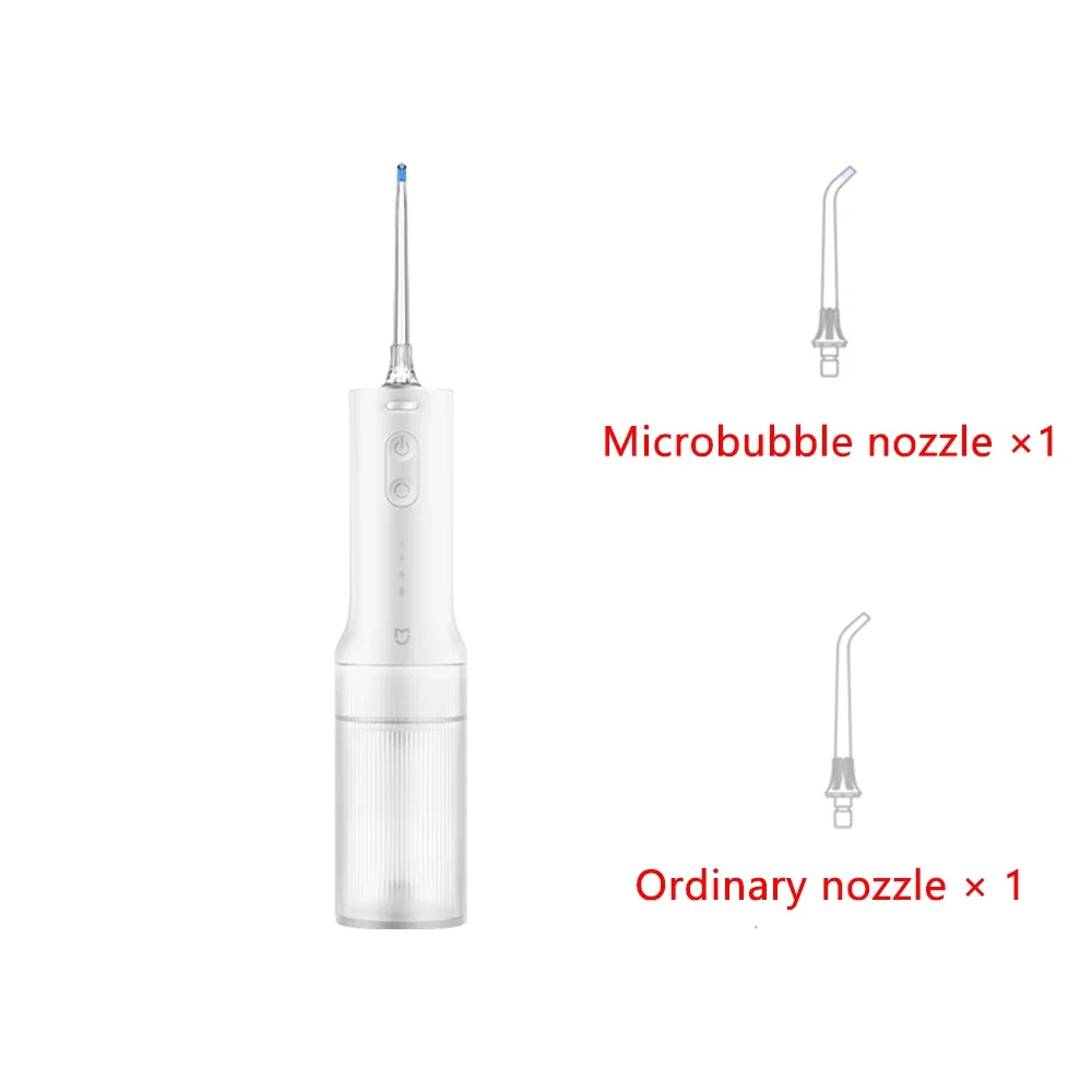 Xiaomi MIJIA Electric Oral Irrigator 2 MEO705 Portable Water Flosser 200mL 3 Mode Tooth Cleaner Micron-level Bubble 2 Nozzles